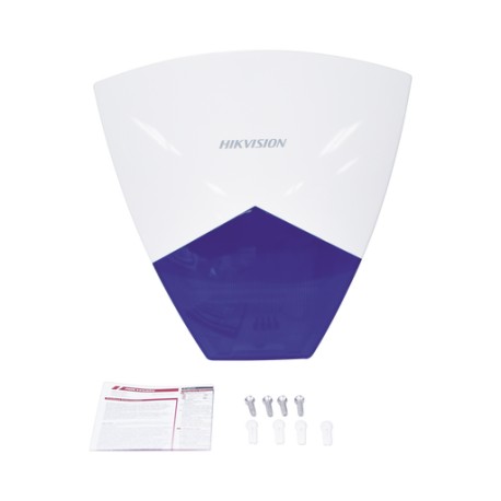 (AX HUB) SIRENA INALÁMBRICA CON ESTROBO PARA EXTERIOR / COMPATIBLE CON PANEL DE ALARMA HIKVISION / 110 DB