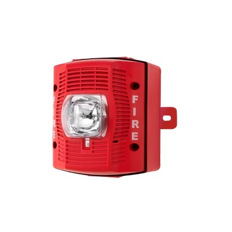 BOCINA CON LÁMPARA ESTROBOSCÓPICA PARA EXTERIOR, CON CONFIGURACIÓN ESTROBOSCÓPICA SELECCIONABLE, COLOR ROJO