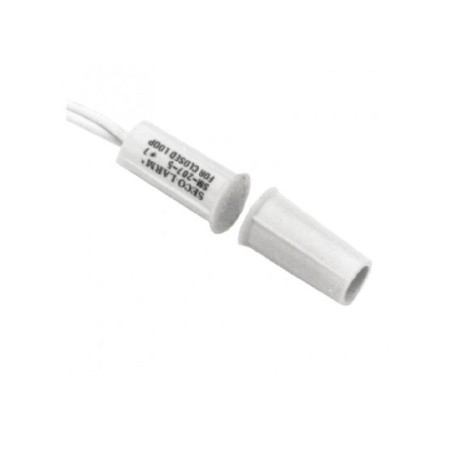 SECO LARM SM2075QW - CONTACTO MAGNETICO BLANCO GAP 3/4 DE EMBUTIDO TIPO TAQUETE COMPATIBLE PANELES DSC / RISCO / BOSCH