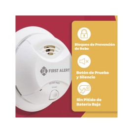 DETECTOR DE HUMO AUTÓNOMO, NO REQUIERE PANEL, BATERÍA SELLADA DE LITIO POR 10 AÑOS, SENSOR POR IONIZACIÓN, SIN CABLEADO