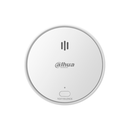 DAHUA DHI-HY-SA21A-W2 - Detector de Humo Inalámbrico / Sensor Fotoeléctrico de Doble Cámara / Sirena Interna de 85dB / Función 