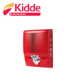 ALTAVOZ DE PARED / LUZ ESTROBOSCOPICA KIDDE G4SVRF, 15-110CD, ROJO, ALTA FIDELIDAD 520HZ / SALIDA DE AUDIO DE 90DBA / COMPATIBL