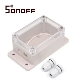 CARCAZA IP66 IMPERMEABLE COMPATIBLE CON EQUIPOS SONOFF BASIC, SONOFF RF Y B10 DUOSMART