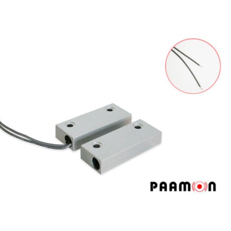 CONTACTO MAGNETICO PAAMON PM-MGN41 ALAMBRICO/ METALICO/ IDEAL PARA PUERTAS DE METAL/ USO COMERCIAL O INDUSTRIAL/ SALIDA DE ALAR