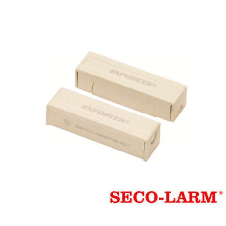 CONTACTO MAGNETICO CABLEADO NORMALMENTE CERRADO SM-433-TQ/W SECO-LARM MONTAJE SUPERFICIAL CON TERMINALES DE TORNILLOS OCULTOS C