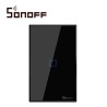 APAGADOR DE PARED TOUCH ON/OFF SONOFF T3US1C COLOR NEGRO SMART INALAMBRICO WIFI PARA SOLUCION DE SMART HOME CON TEMPORIZADOR PA