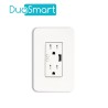 CONTACTO TOMACORRIENTE WIFI 2.4 GHZ DUOSMART A60 2 CONTACTOS Y 1 PUERTO USB PARA PARED MEDIDA ESTANDAR COMPATIBLE CON APP DUOSM