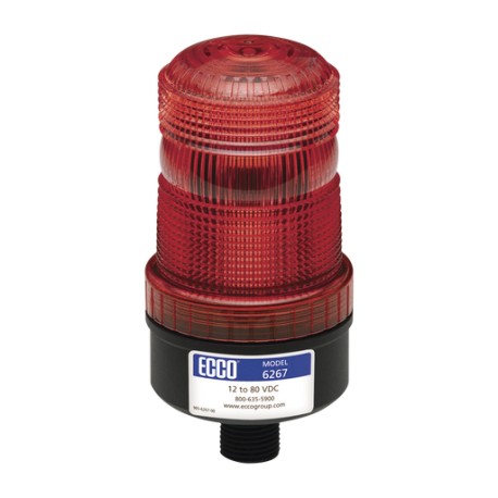 MINI BALIZA DE LED COLOR ROJO MONTAJE PERMANENTE SAE CLASE III