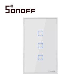 APAGADOR DE PARED TOUCH ON/OFF SONOFF T2US3C SMART INALAMBRICO WIFI PARA SOLUCION DE SMART HOME CON TEMPORIZADOR PARA IOS Y AND