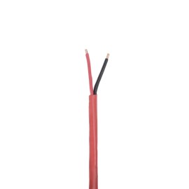 BOBINA DE 305 METROS DE ALAMBRE,18 AWG, 2 CONDUCTORES, TIPO FPLR-CL3R, FT4, DE COLOR ROJO, RESISTENTE A LA INTEMPERIE PARA APLI
